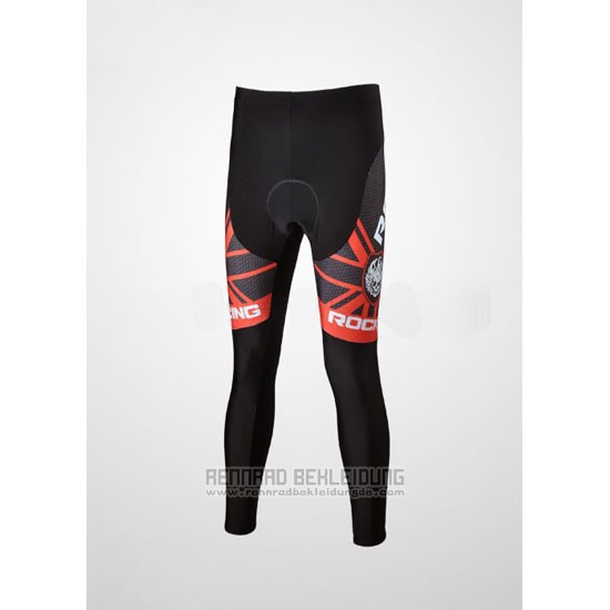 2010 Fahrradbekleidung Rock Racing Shwarz und Rot Trikot Langarm und Tragerhose